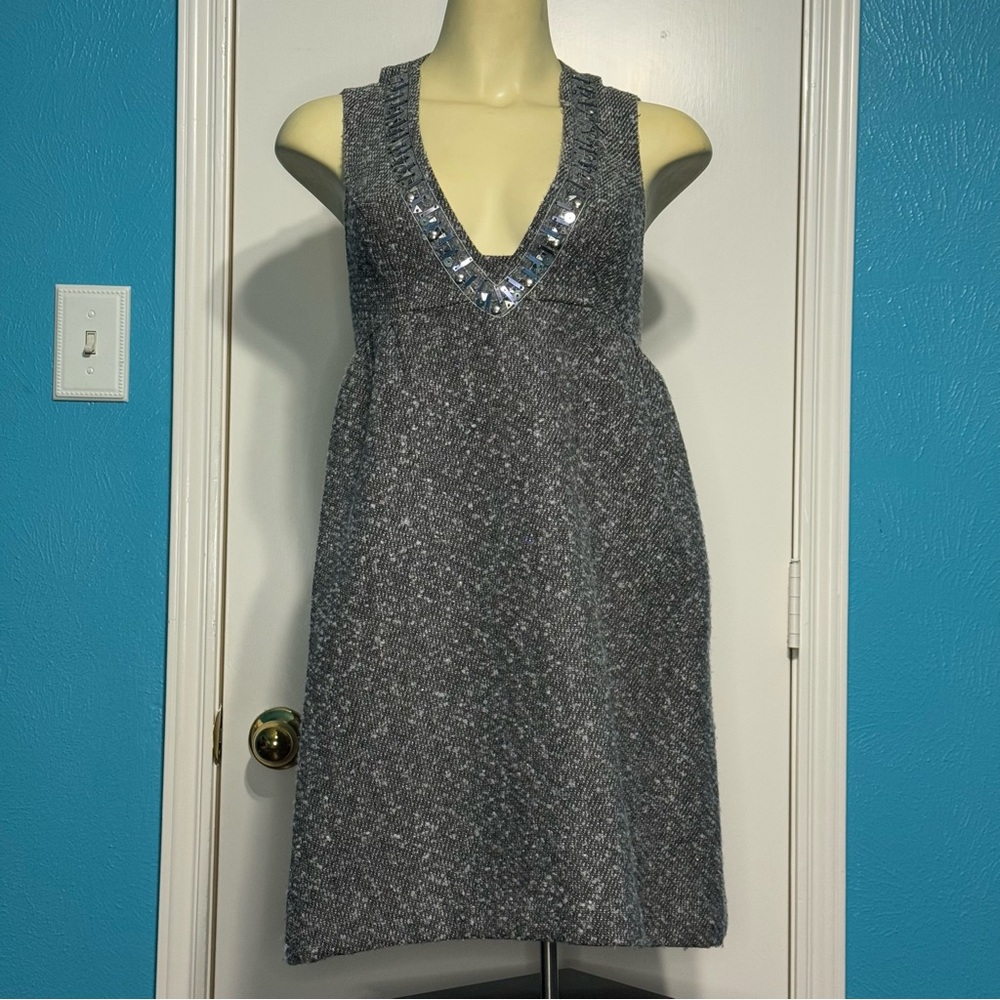 Anna Sui for Target Gossip Girls Collection Elegant Gray Sleeveless Dress 3 XS - Picture 2 of 16